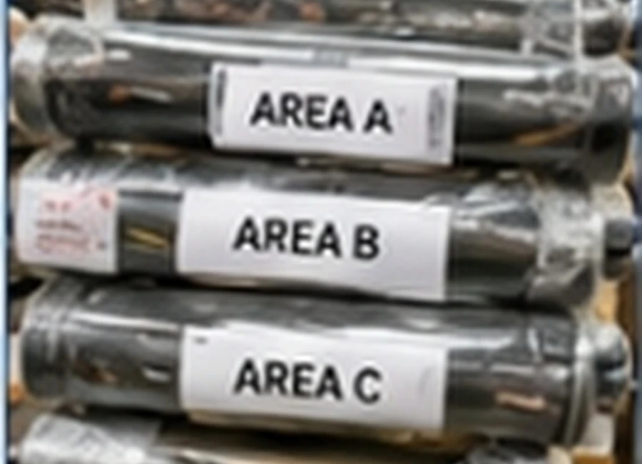 Indoor Playground Parts Labeled by Area for Shipping