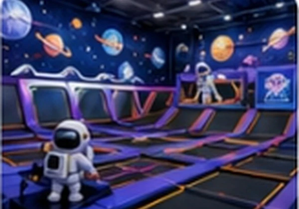 Space themed trampoline park