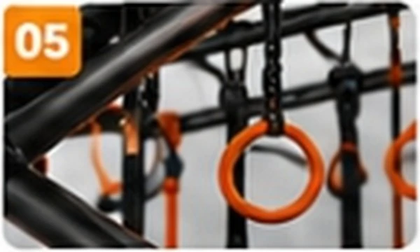 Commercial hanging obstacle components for Ninja Warrior course